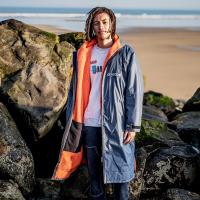 dryrobe Advance Long Sleeve Changing Robe - Dark Grey / Orange Extra Image 6 Preview